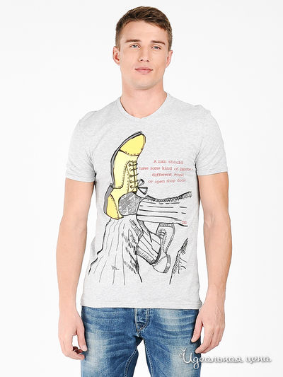 Футболка Yax, цвет цвет серый меланж