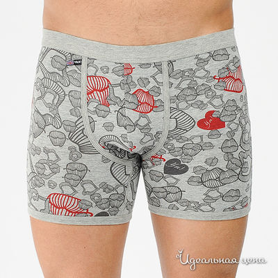 Трусы Yax, цвет цвет серый меланж