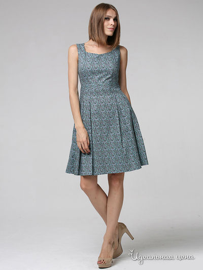 Платье Fleuretta, цвет цвет голубой / коричневый