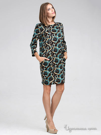 Платье Fleuretta, цвет цвет черный / бирюзовый