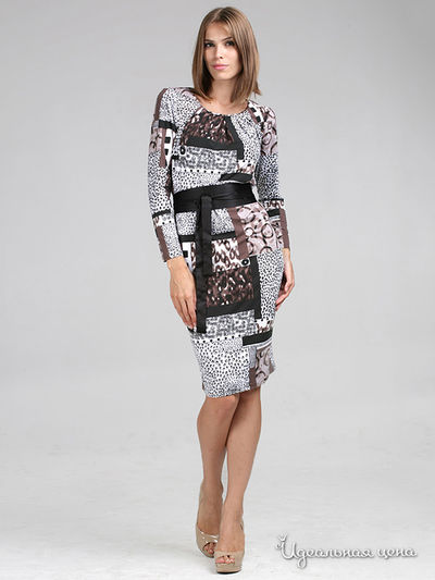 Платье Fleuretta, цвет цвет белый / коричневый / черный