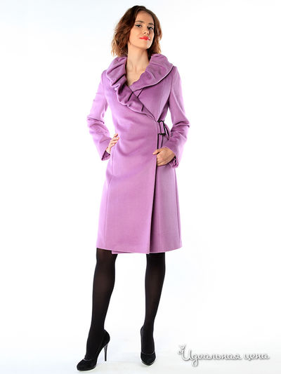 Пальто Pompa, цвет цвет сиреневый