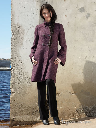 Пальто Pompa женское, цвет баклажановый