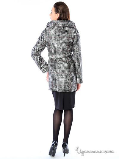 Пальто Pompa женское, цвет серый / мультиколор