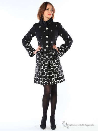 Пальто Pompa, цвет цвет черный / белый