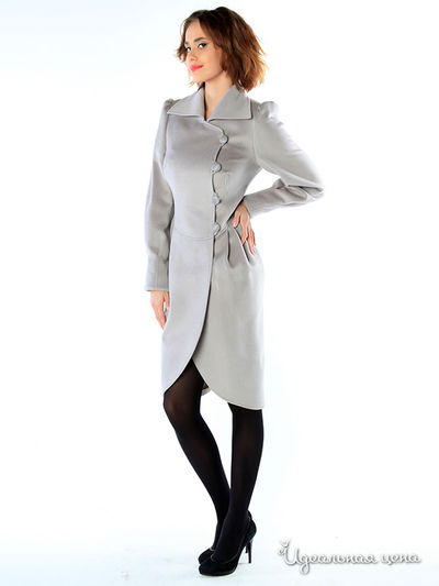 Пальто Pompa женское, цвет светло-серый