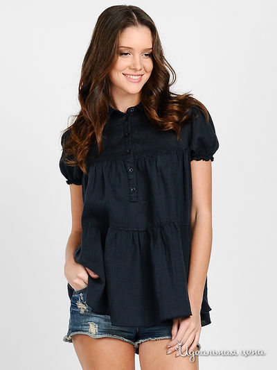 Блуза Marlboro Classics, цвет цвет темно-синий