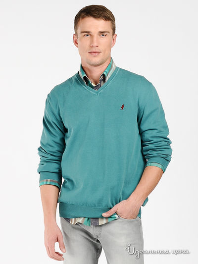 Пуловер Marlboro Classics, цвет цвет зеленый