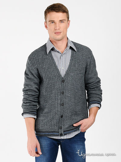 Кардиган Marlboro Classics, цвет цвет серый