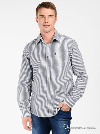 Рубашка Marlboro Classics, цвет цвет серый