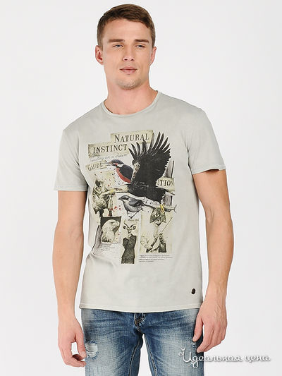 Футболка Gaudi, цвет цвет серо-бежевый