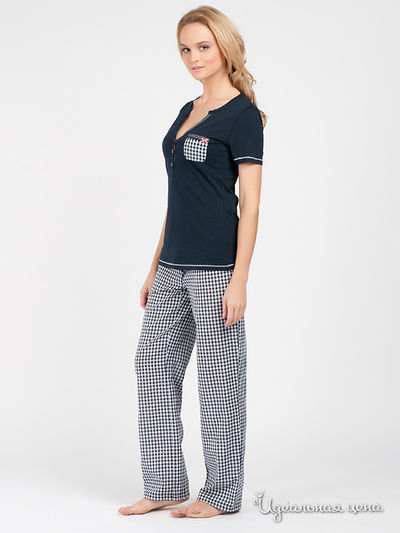 Пижама Reflections, цвет цвет синий / белый