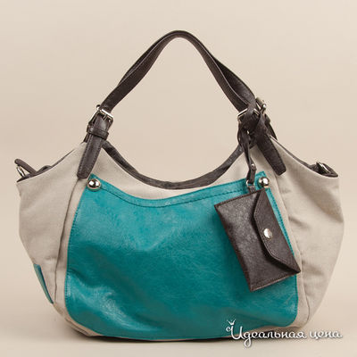 Сумка Vitapelle, цвет цвет серый / бирюзовый / шоколадный