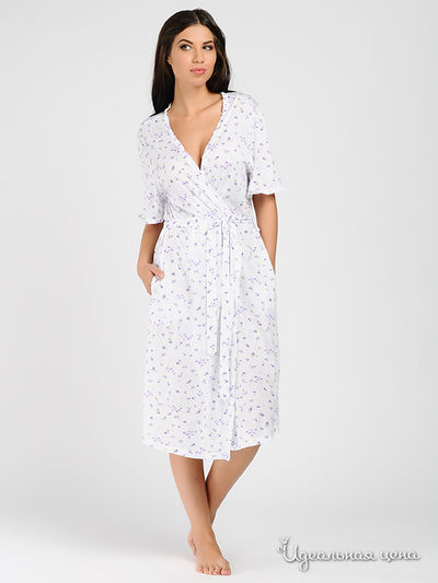 Халат Fancy, цвет цвет белый / сиреневый