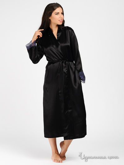 Халат Charoi, цвет цвет черный / синий