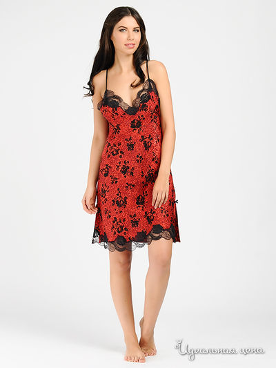 Сорочка Charoi, цвет цвет красный / черный