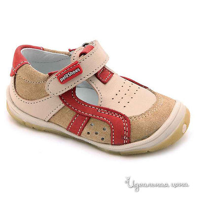 Полуботинки Petit shoes, цвет цвет желтый / красный