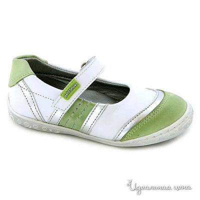 Туфли Petit shoes, цвет цвет белый / салатовый