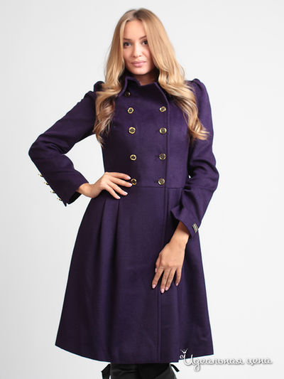 Пальто LES PEMUA женское, цвет фиолетовый