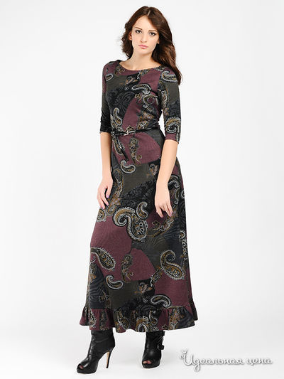 Платье Argent, цвет цвет серый / бордовый