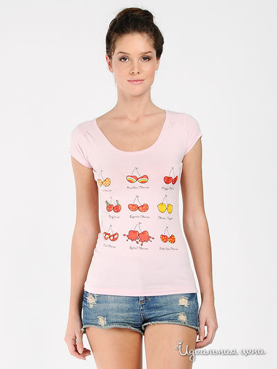 Футболка GUECCA, цвет цвет бледно-розовый