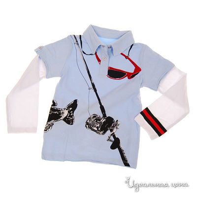 Рубашка-поло Mini Shatsu, цвет цвет голубой