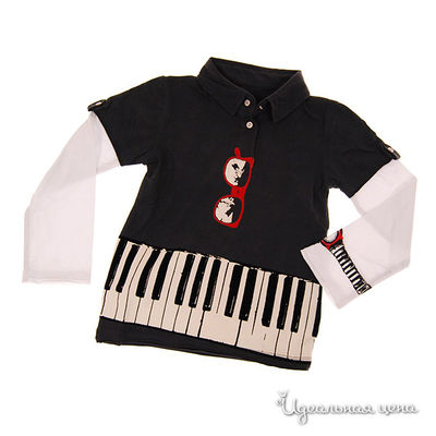 Рубашка-поло Mini Shatsu, цвет цвет темно-серый