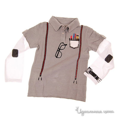 Рубашка-поло Mini Shatsu, цвет цвет серый