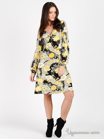 Платье Anastasia Tchir, цвет цвет черный / желтый