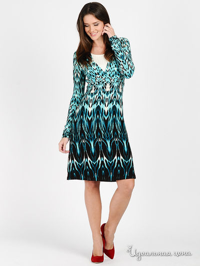 Платье Anastasia Tchir, цвет цвет бирюзовый / черный