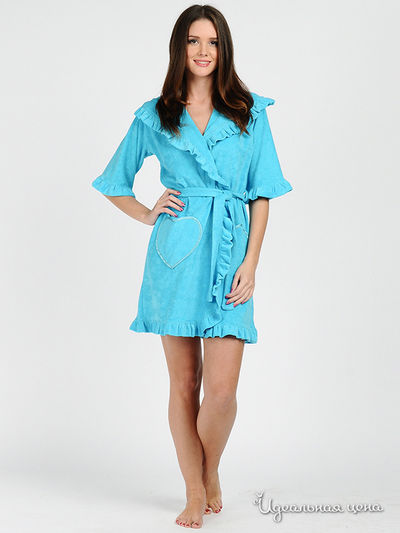 Халат EVAteks, цвет цвет бирюзовый