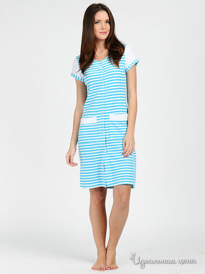 Халат EVAteks, цвет цвет бирюзовый