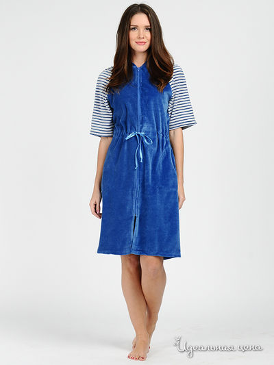 Халат EVAteks, цвет цвет васильковый