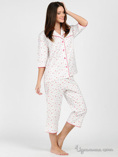 Пижама EVAteks, цвет цвет молочный / принт цветы