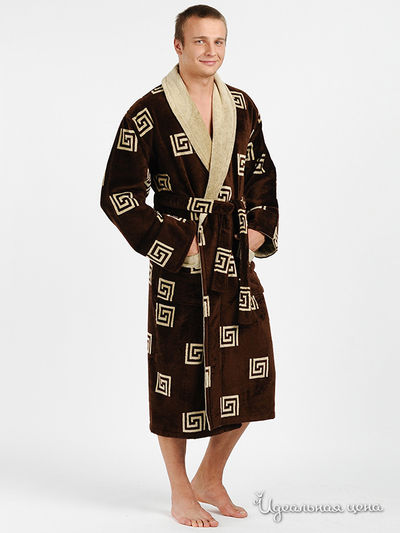 Халат POLENS, цвет цвет коричневый / бежевый