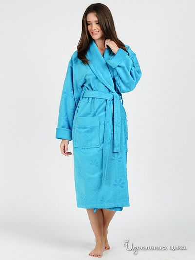 Халат POLENS, цвет цвет бирюзовый