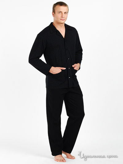 Пижама PEACHE MONE, цвет цвет черный / принт клетка