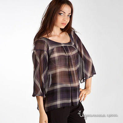 Блузон Axara, цвет цвет коричневый / белый / черный