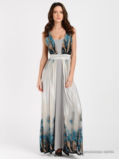 Платье Be In, цвет цвет светло-серый / бирюзовый