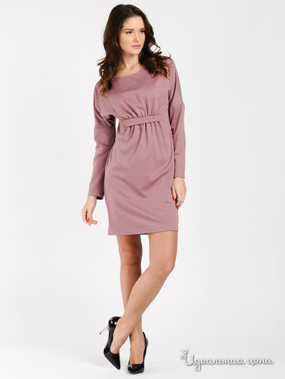 Платье Be In, цвет цвет серо-розовый