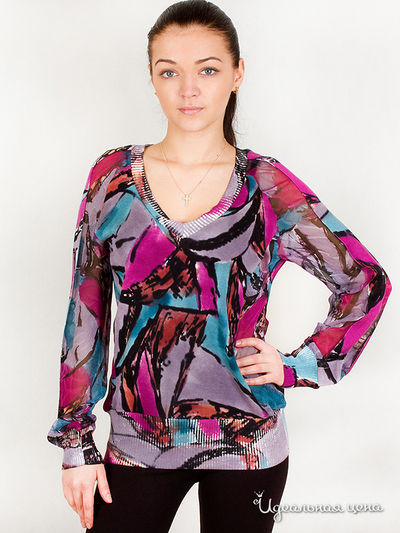 Пуловер C.Malo, цвет цвет мультиколор