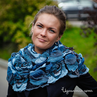 Шарф Dispacci, цвет цвет бирюзовый