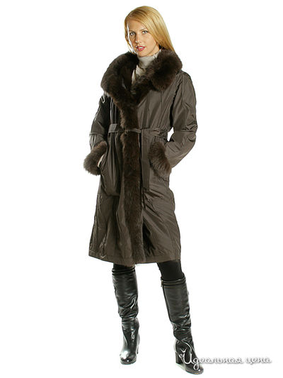 Пальто V.Principi, цвет цвет темный шоколад