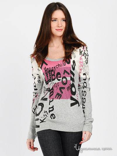 Джемпер ODE mai, цвет цвет серый / белый