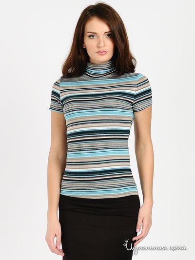 Водолазка Brand, цвет цвет бирюзовый / кофе с молоком