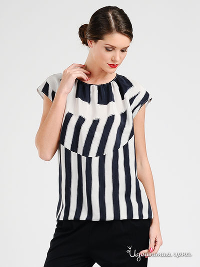 Блуза in moda, цвет цвет белый / синий