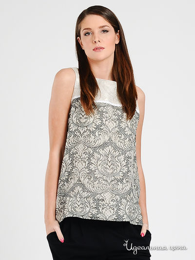 Топ in moda, цвет цвет белый / серый