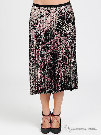 Юбка in moda, цвет цвет черный / розовый