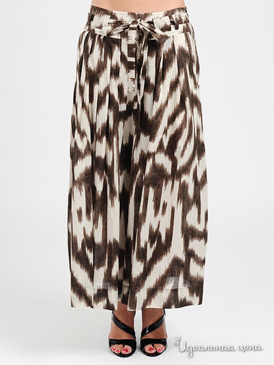 Юбка in moda, цвет цвет молочный / коричневый