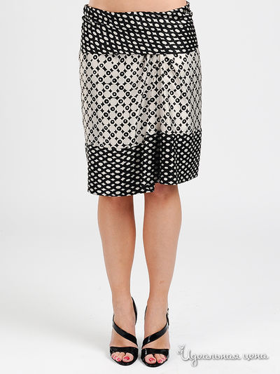 Юбка in moda, цвет цвет черный / белый